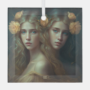 Create Your Own Gemini Sun Sign Zodiac Goddess Glass Tree Decoration