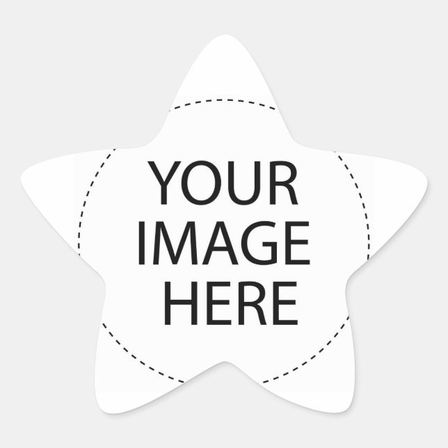 ♪♫♪ Create Your Own Gifts ~ Customise Blank Star Sticker (Front)