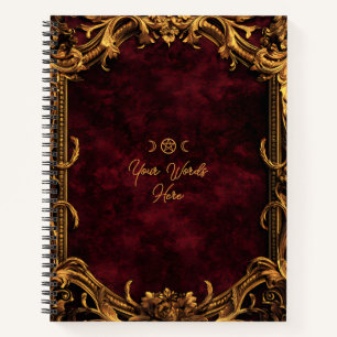 Create Your Own Gilded Burgundy Red Velvet Notebook