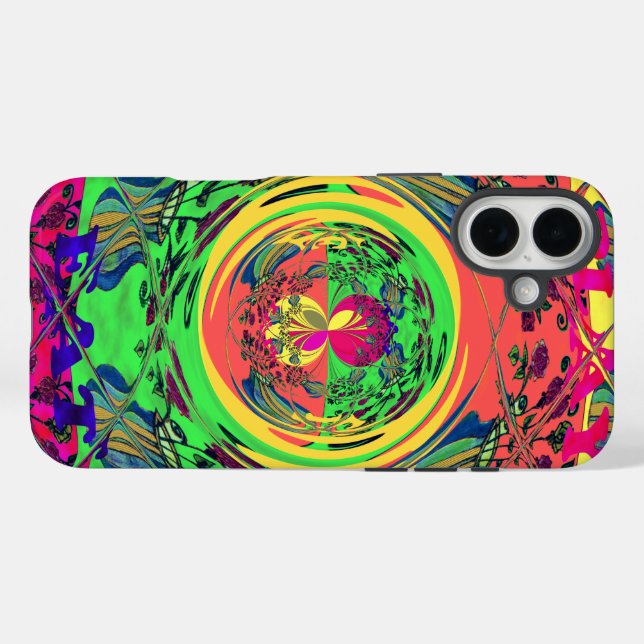 Create Your Own Girly Colourful Floral Art Design Case-Mate iPhone Case (Back (Horizontal))