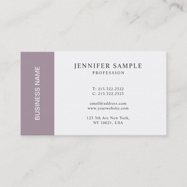 Create Your Own Glamourous Monogrammed Plain Business Card (Front)