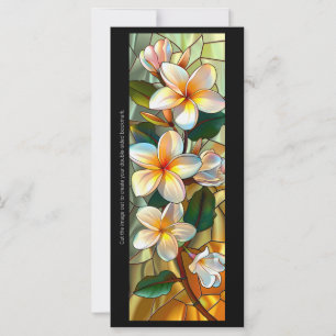 Create Your Own Glass Frangipani Bookmark Card