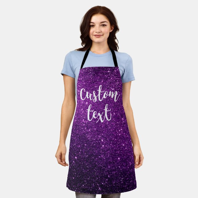 Create Your Own Glitter Mum Girlfriend Custom Apron (Worn)