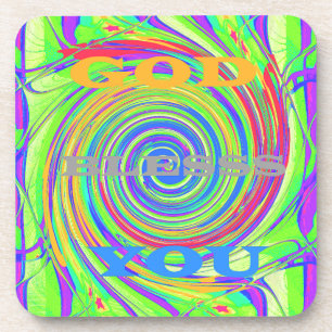 Create Your Own God Bless You Inspirational Text Coaster