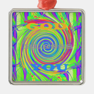 Create Your Own God Bless You Inspirational Text Metal Tree Decoration