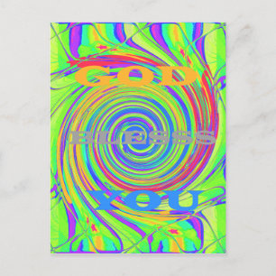 Create Your Own God Bless You Inspirational Text Postcard