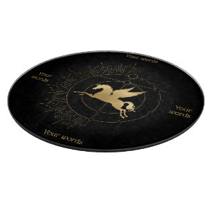 Create Your Own Gold Arcane Chariot Tarot Cutting Board