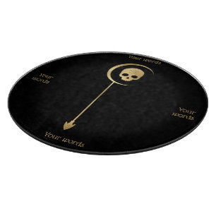 Create Your Own Gold Arcane Death Tarot Cutting Board