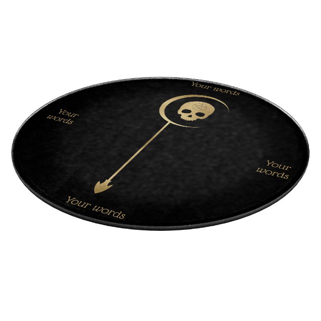 Create Your Own Gold Arcane Death Tarot Cutting Board (Corner)