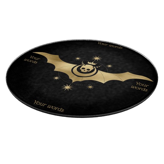 Create Your Own Gold Arcane Devil Tarot Cutting Board (Corner)