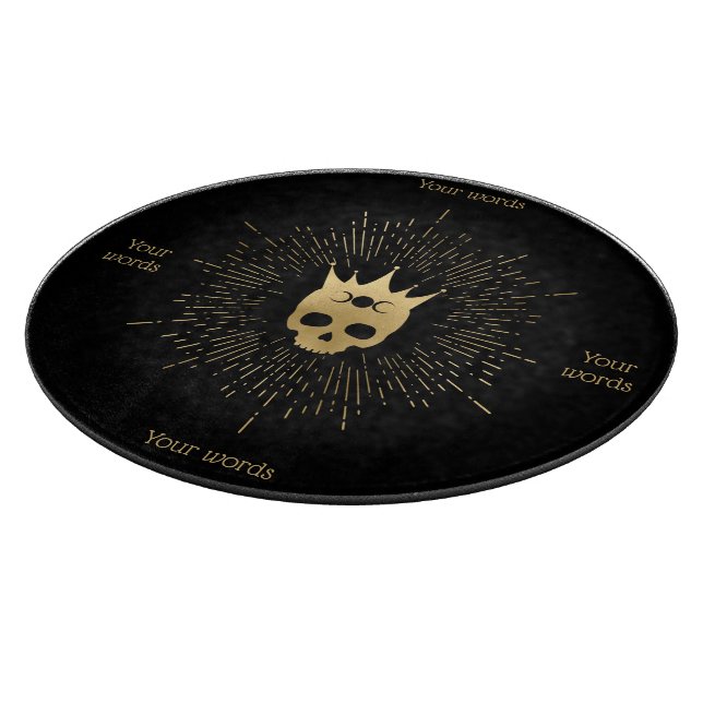 Create Your Own Gold Arcane Empress Tarot Cutting Board (Corner)