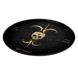 Create Your Own Gold Arcane Fool Tarot Cutting Board