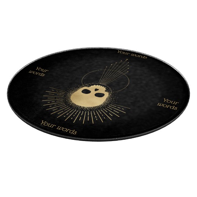 Create Your Own Gold Arcane Hanged Man Tarot Cutting Board (Corner)