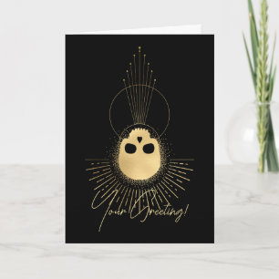 Create Your Own Gold Arcane Hanged Man Tarot Holiday Card