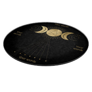 Create Your Own Gold Arcane High Priestess Tarot Cutting Board