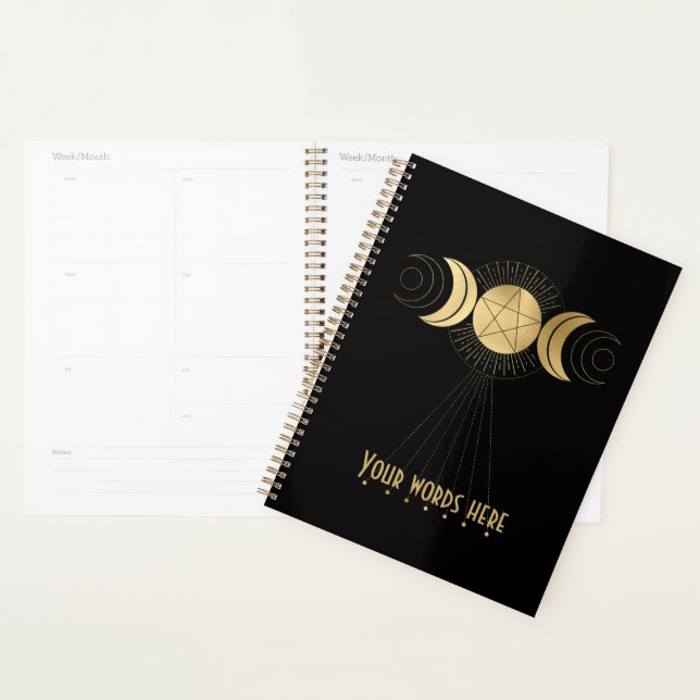 Create Your Own Gold Arcane High Priestess Tarot Planner (Display)
