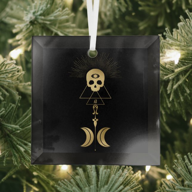 Create Your Own Gold Arcane Magician Tarot Glass Tree Decoration (Insitu)