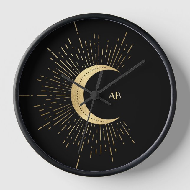 Create Your Own Gold Arcane Moon Tarot Clock (Front)