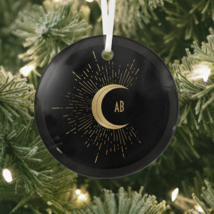 Create Your Own Gold Arcane Moon Tarot Glass Tree Decoration