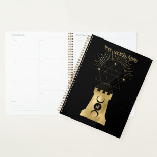 Create Your Own Gold Arcane Moon Tower Tarot Planner