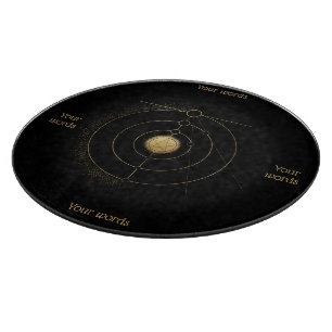 Create Your Own Gold Arcane Pentacle Tarot Cutting Board