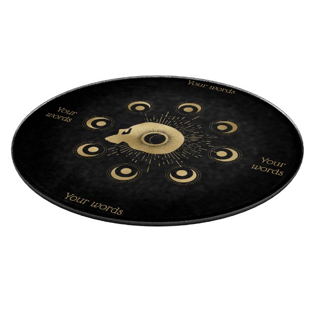 Create Your Own Gold Arcane Strength Tarot Cutting Board (Corner)