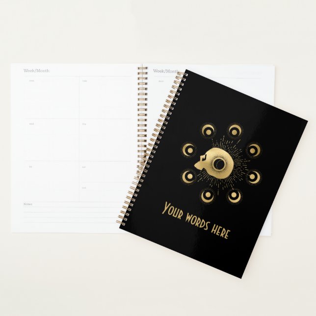 Create Your Own Gold Arcane Strength Tarot Planner (Display)