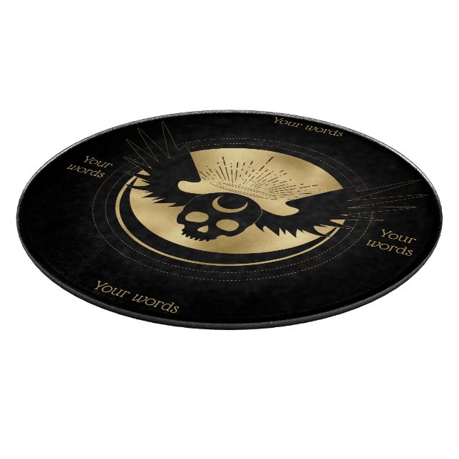 Create Your Own Gold Arcane Temperance Tarot Cutting Board (Corner)