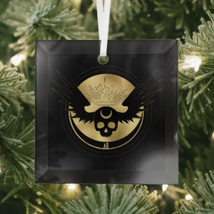 Create Your Own Gold Arcane Temperance Tarot Glass Tree Decoration