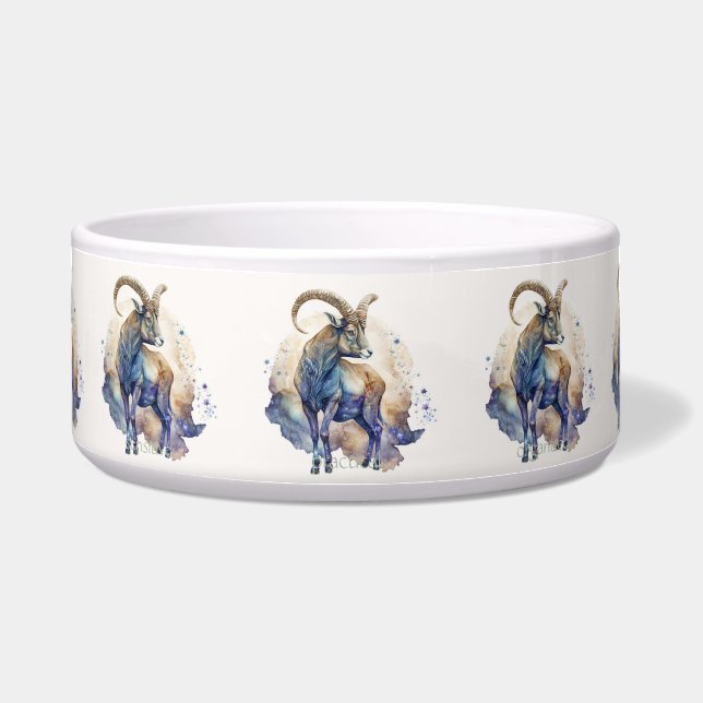 Create Your Own Gold & Blue Mystical Capricorn (Front)