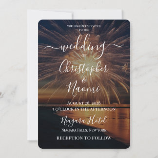 Create Your Own Gold Fireworks Invitation