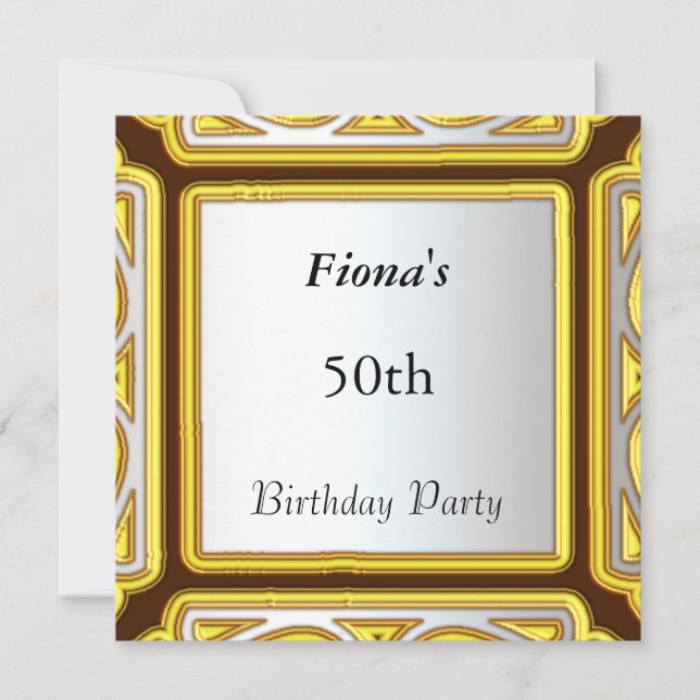 Create Your Own Gold Invitation (Front)