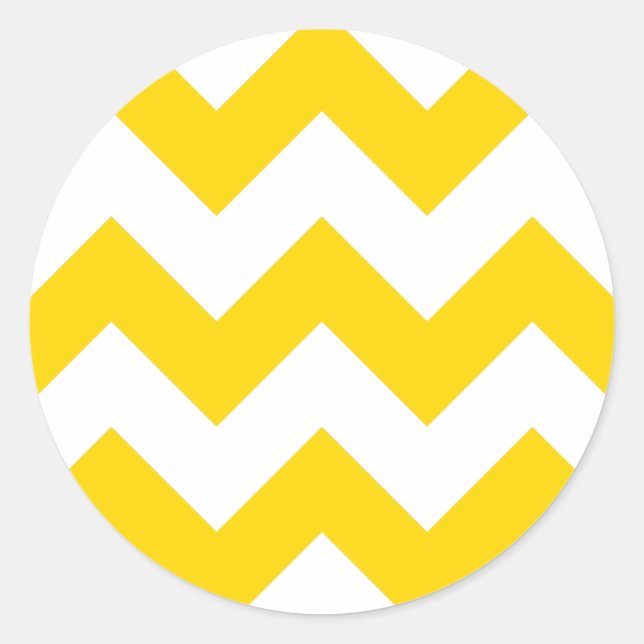 Create Your Own Gold Zigzag Pattern Classic Round Sticker (Front)