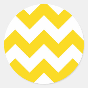 Create Your Own Gold Zigzag Pattern Classic Round Sticker