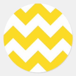 Create Your Own Gold Zigzag Pattern Classic Round Sticker