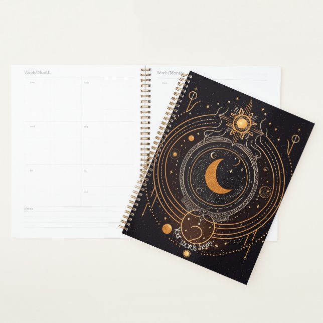 Create Your Own Golden Celestial Lunar Planner (Display)