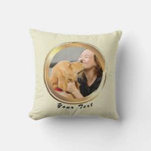 Create Your Own Golden Circle Dog Photo Cushion