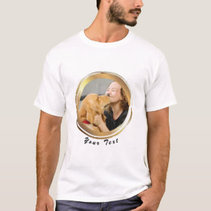 Create Your Own Golden Circle Dog Photo T-Shirt