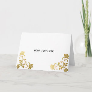 Create Your Own Golden Elegant Card