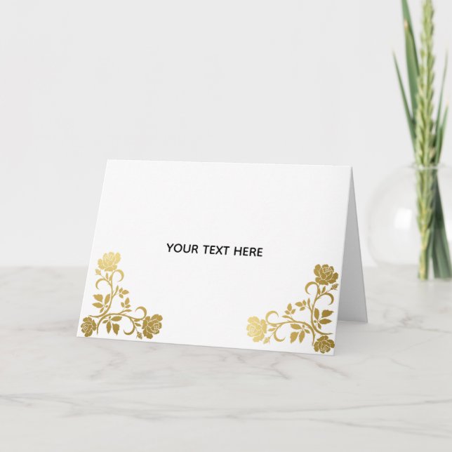 Create Your Own Golden Elegant Card (Front)
