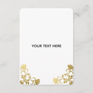 Create Your Own Golden Elegant Enclosure Card