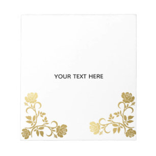 Create Your Own Golden Elegant Notepad