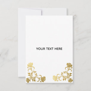 Create Your Own Golden Elegant RSVP Card