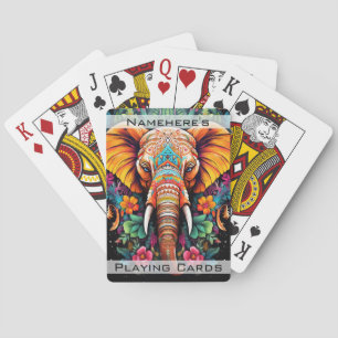 Create Your Own Golden Elephant Totem Animal Playing Cards
