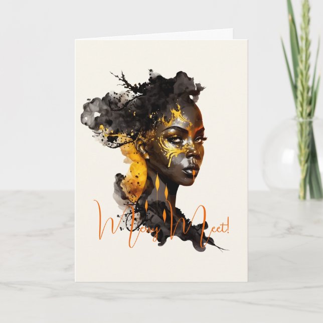Create Your Own Golden Goddess Card (Front)