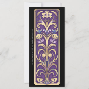 Create Your Own Golden Purple Art Deco Bookmark