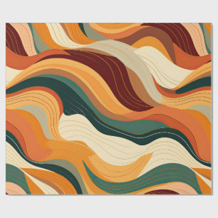 Create Your Own Golden Summer Heat Waves Wrapping Paper