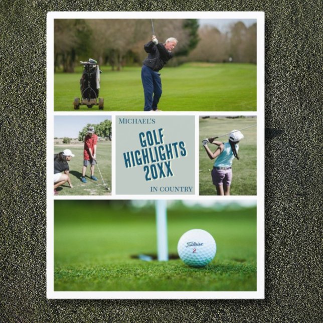 Create your own golf golfing highlights photo post postcard (Creator Uploaded)