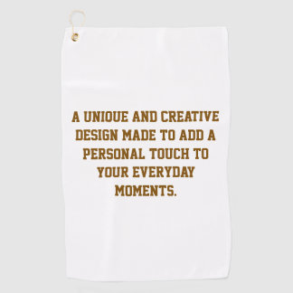 Create Your Own Golf Towel