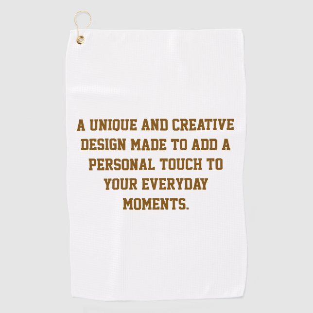 Create Your Own Golf Towel (Front)